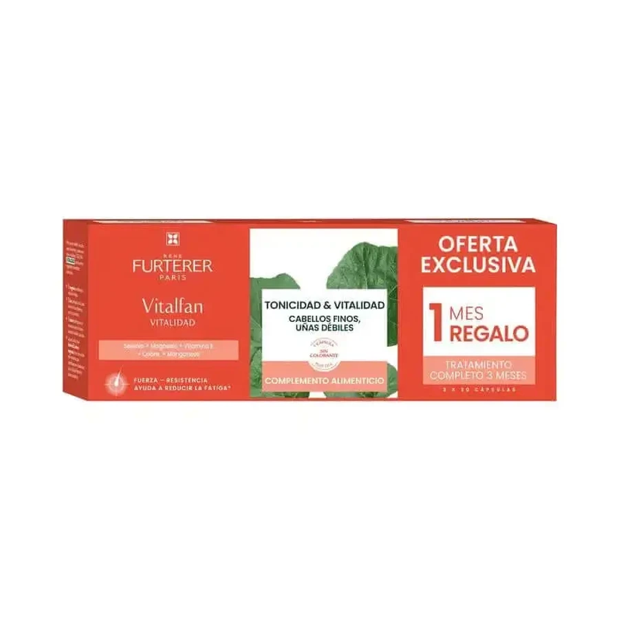 Rene Furterer Vitalfan Vitality Волосы и ногти 3 x 30 капсул: цены и характеристики