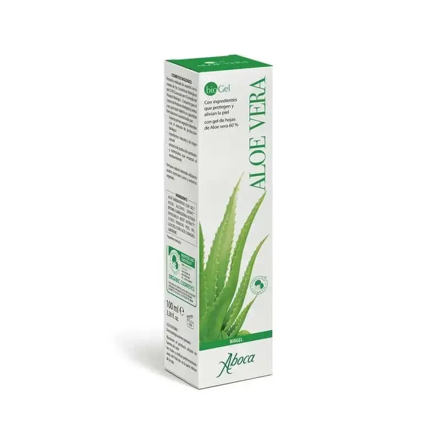 Біогель Aboca Aloe Vera для всіх типів шкіри, відновлююча, заспокійлива та захисна дія, органічна косметика, 100 мл: ціни та характеристики