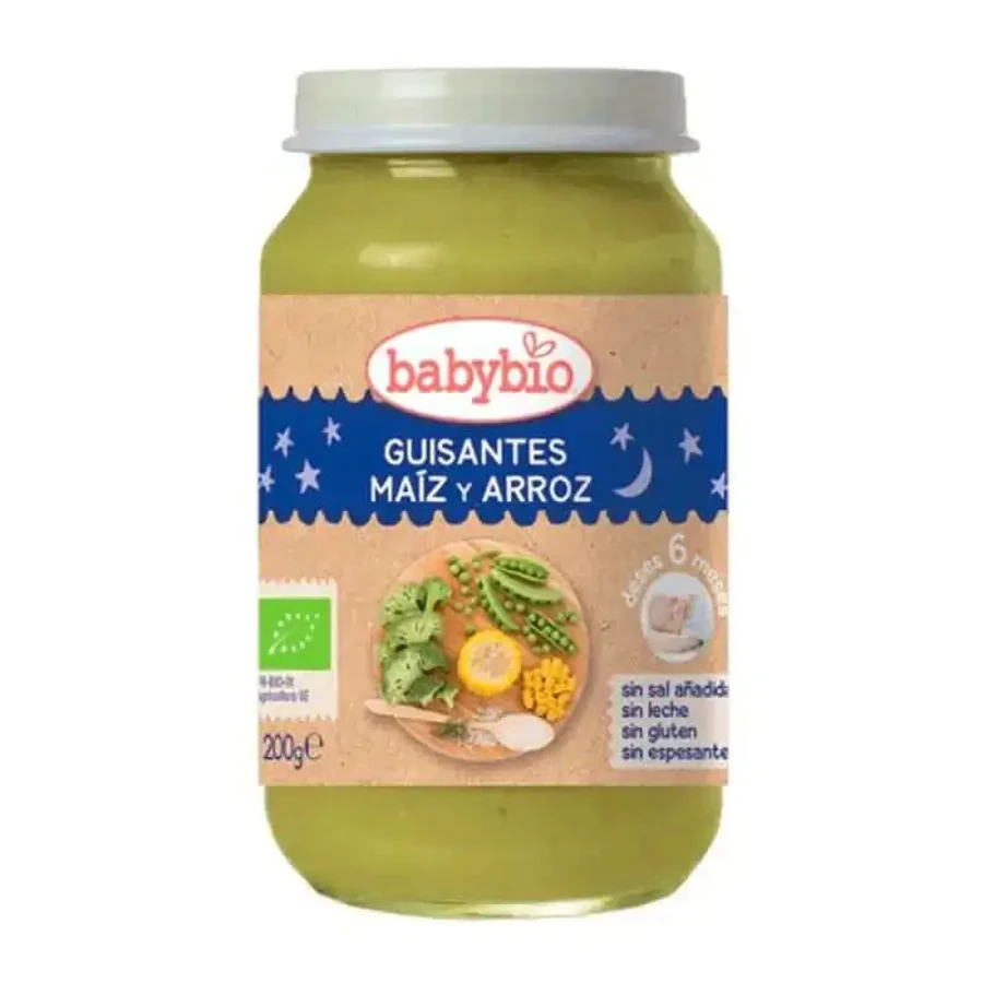 Babybio Спокойной ночи Горох-Кукуруза-Рис, 200 г: цены и характеристики