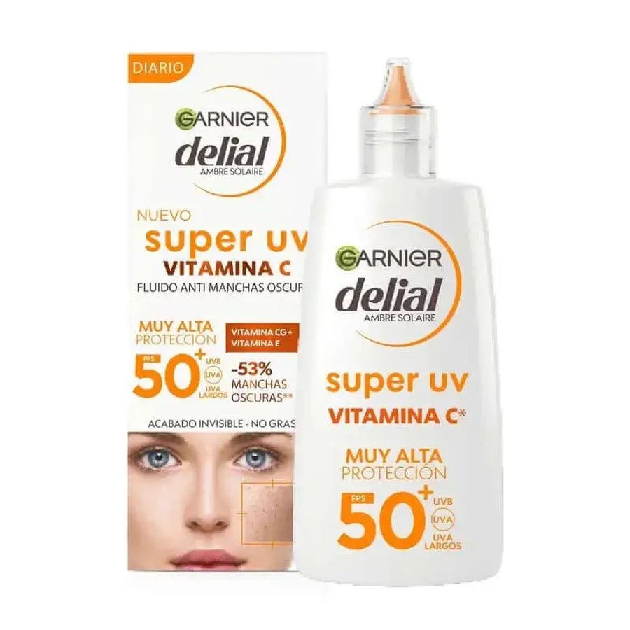 Garnier Delial Super Uv Vitamin C Fps50+ Ежедневный флюид-крем против темных пятен: цены и характеристики