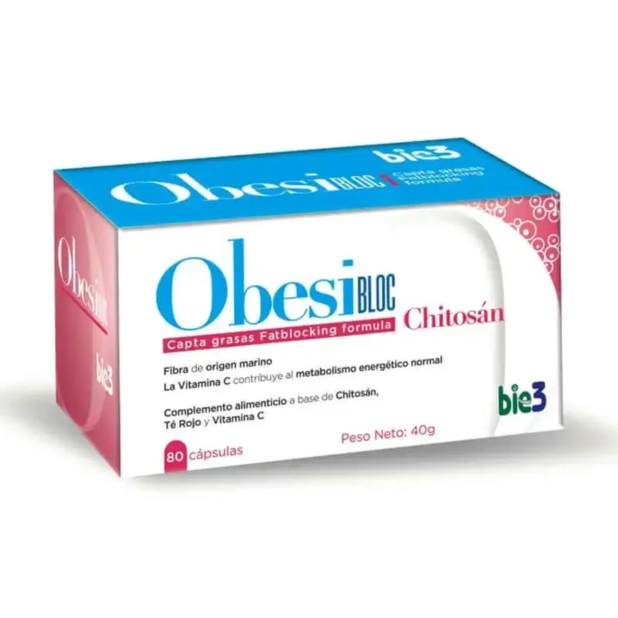 Bie3 ObeseBLOC Хітозан 500 мг 80 капсул: ціни та характеристики
