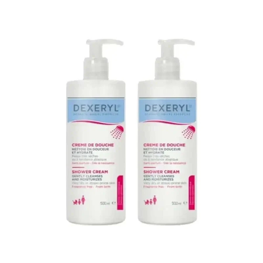 Зволожуючий очищуючий крем для ванни Dexeryl Duplo, 2 x 500 мл: ціни та характеристики