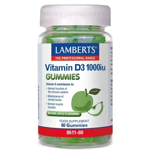 Lamberts Vitamin D3 1000 Ui, 60 жувальних гумок