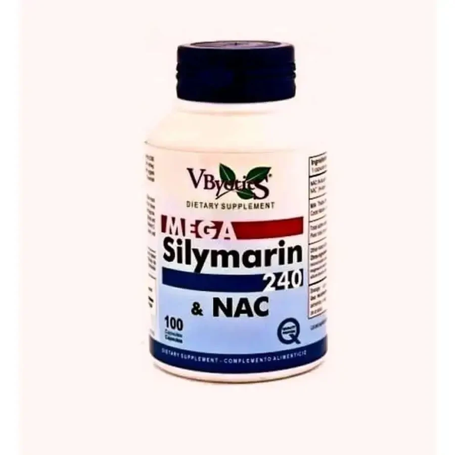 V.Byotic Mega Silymarin 240 & Glutathione + Radish Ne, 100 капсул: ціни та характеристики