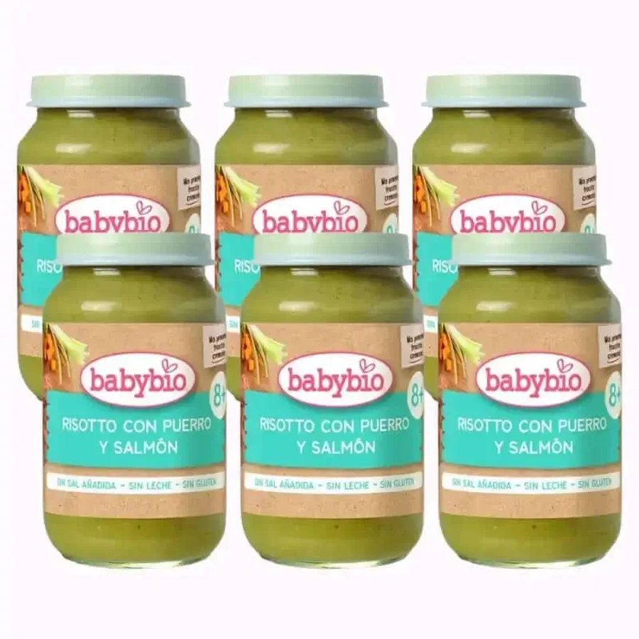 Babybio Ризотто з лососем з цибулею-пореєм, упаковка 6 х 200 г: ціни та характеристики