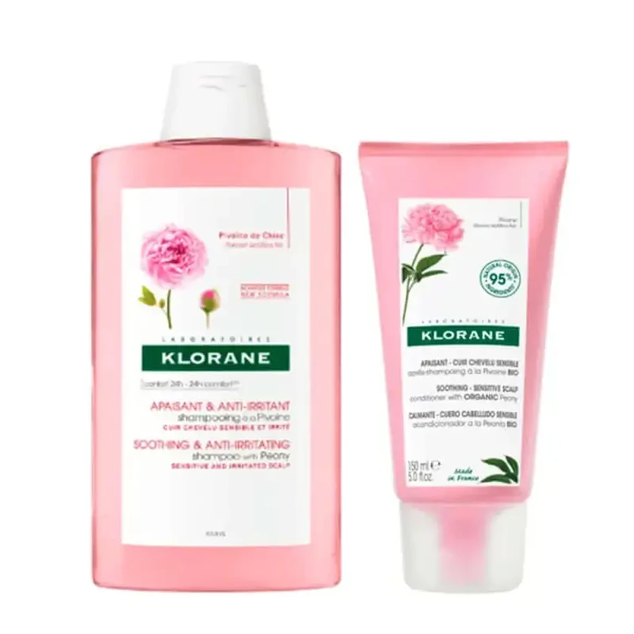 Klorane Organic Peony Shampoo 400 мл + Klorane Organic Peony Conditioner 150 мл: цены и характеристики