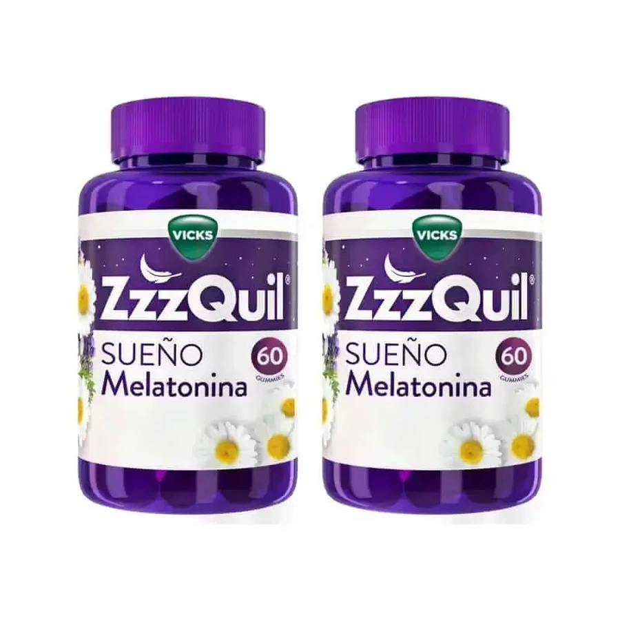 ZzzQuil Natura Melatonin, упаковка 2x60 жевательных резинок: цены и характеристики