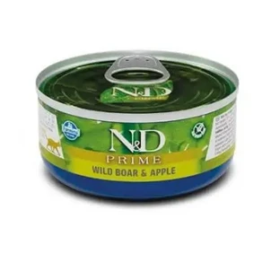 Влажный корм с кабаном и яблоком для кошек N&D, 70 г, Farmina