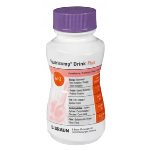 Nutricomp Drink Plus, поживний препарат, полуничний смак, 4 x 200 мл