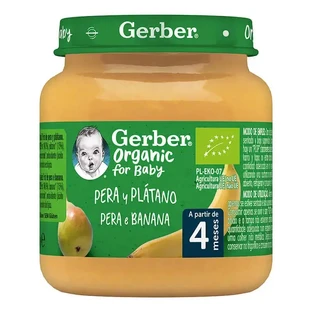 Органічні палички Gerber з грушею та бананом, 125 г