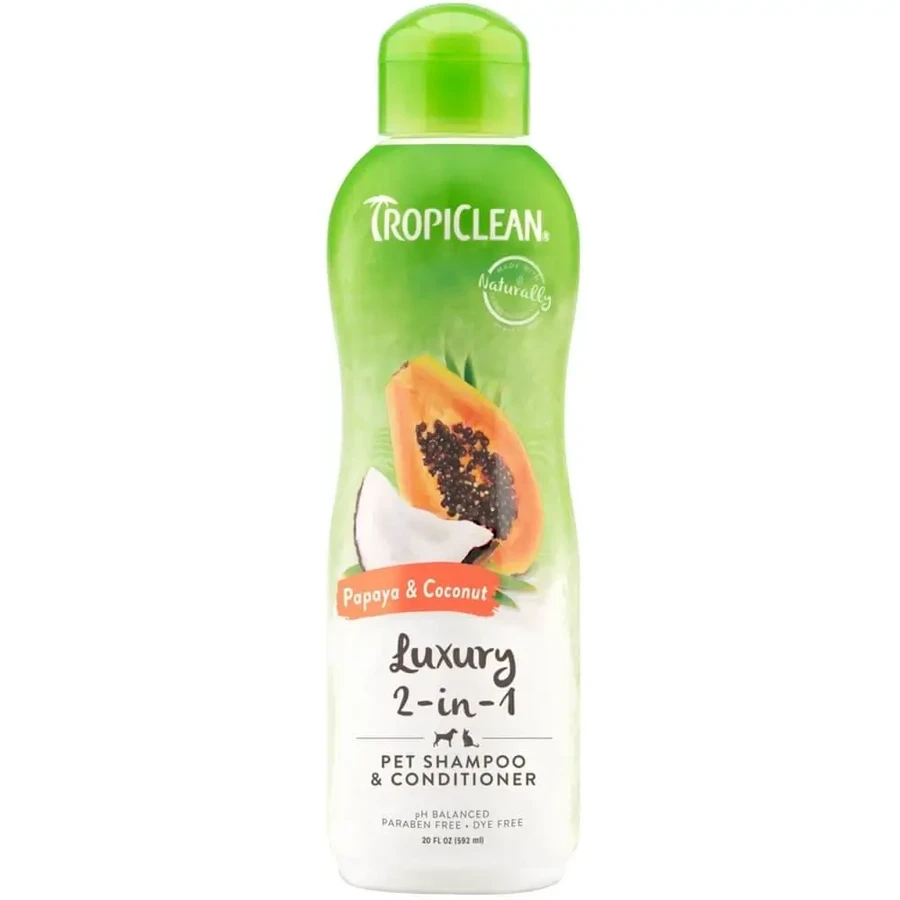 Розкішний шампунь для собак та котів Papaya&Coconut Grooming 2 в 1, 355 мл, Tropiclean: ціни та характеристики