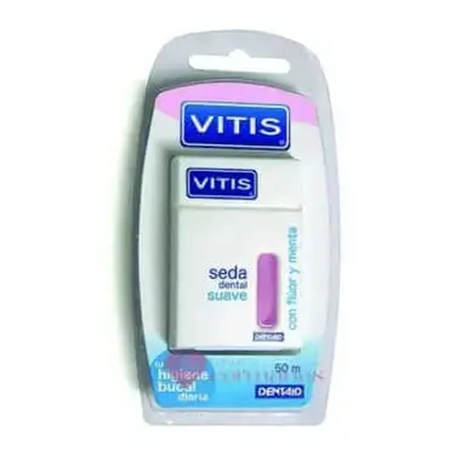 VITIS Gentle Mint Fluoride Dental Floss 50 M: цены и характеристики