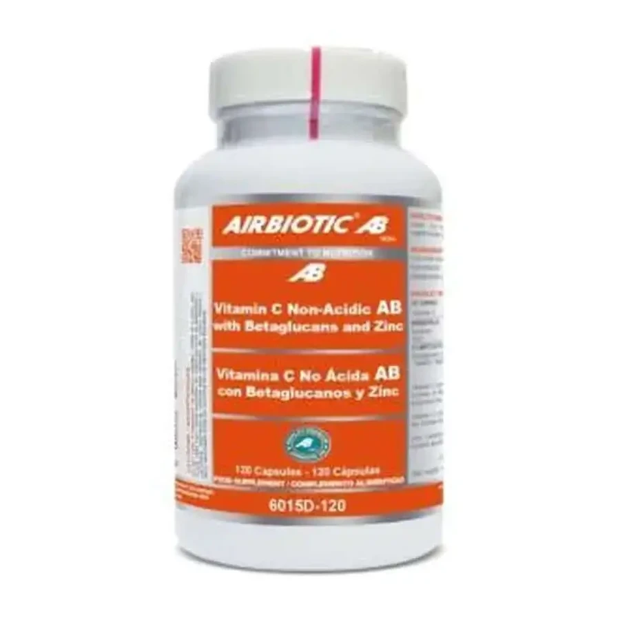 Airbiotic Витамин C без кислоты с бета-глюканами и цинком 120 капс: цены и характеристики