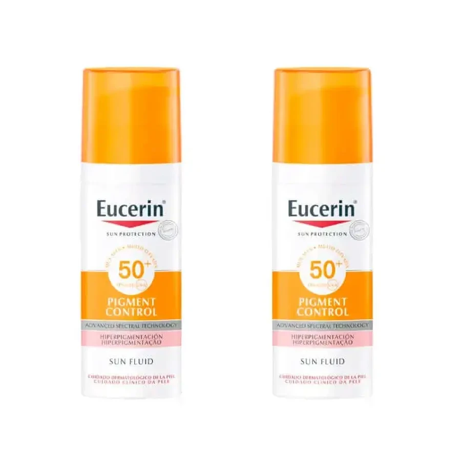 Сонцезахисний флюїд Eucerin Duplo Pigment Control Spf50+, 2 x 50 мл: ціни та характеристики