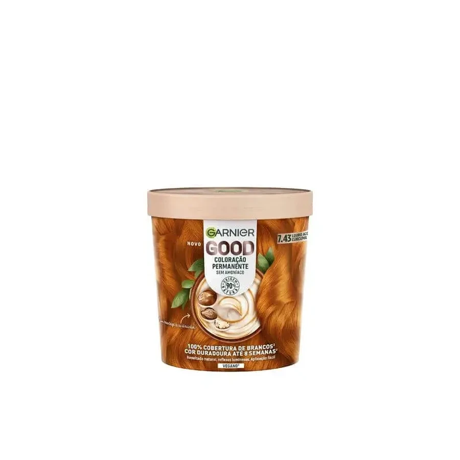 Garnier Хороша перманентна фарба для волосся без аміаку, 90% натурального походження Відтінок 7.43 Куркума-мідь.: ціни та характеристики
