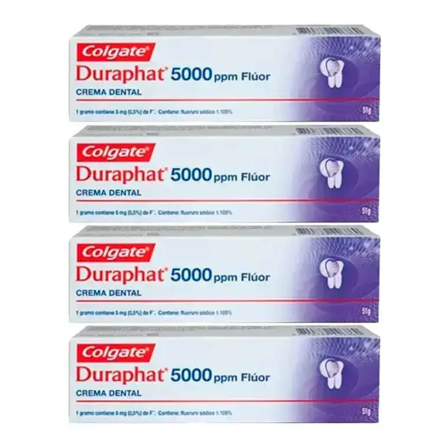 Зубна паста Colgate Duraphat 5000 ppm з фтором, упаковка 4 х 51 мл: ціни та характеристики