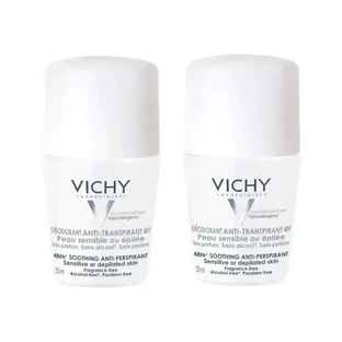Vichy Антиперспирант-дезодорант ролл-он 48H для чувствительной кожи, 2X50 мл