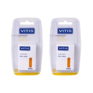 Зубна нитка Vitis з воском, 2X50 м