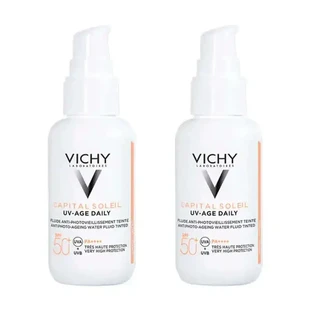 Vichy Duplo Uv-Age Daily Colour Fluid Water Spf 50+, 2X40 мл