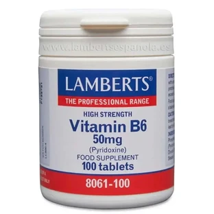 Lamberts Вітамін В6 (піридоксин), 100 капсул
