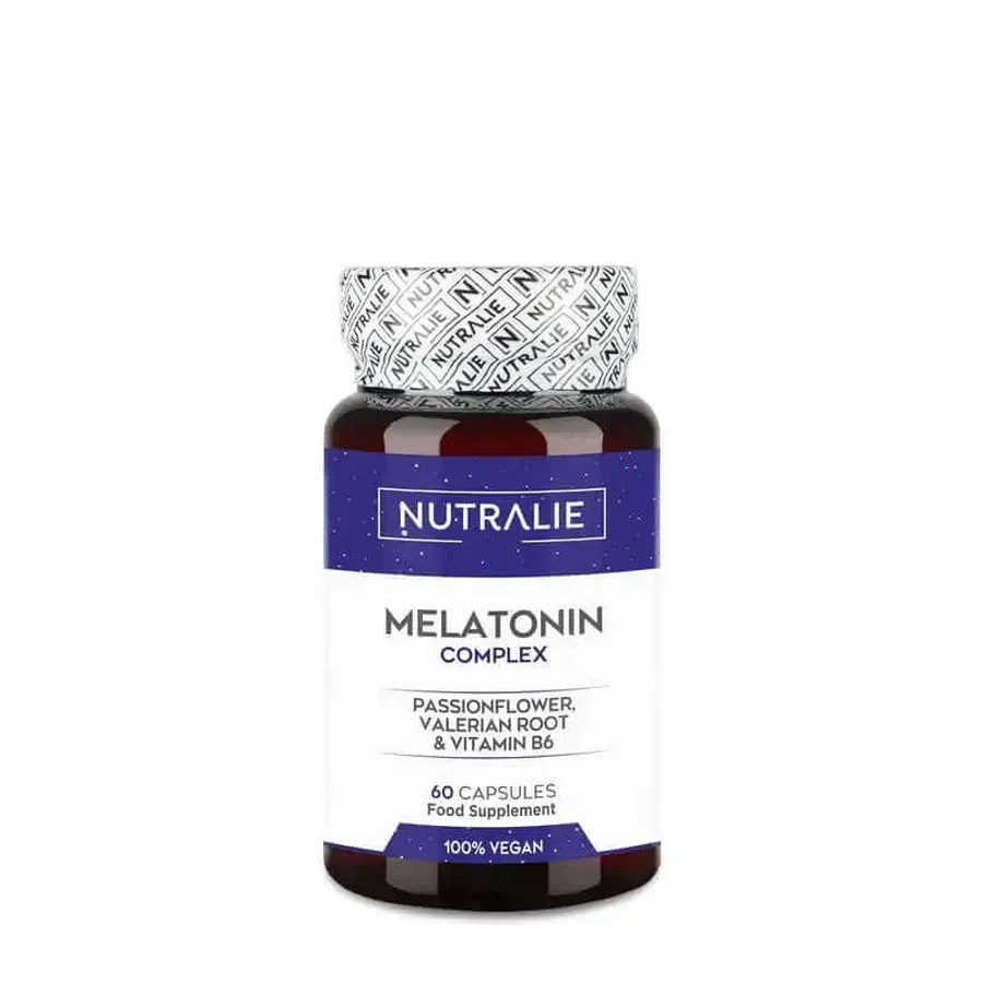 Nutralie Мелатионин с цветком страстоцвета + B6 и корнем валерианы, 60 капсул: цены и характеристики