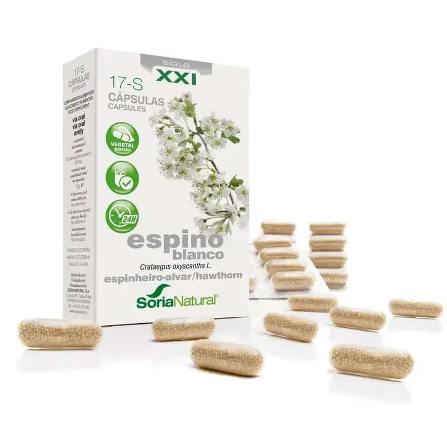 Soria Natural 17-S боярышник, 30 капсул: цены и характеристики