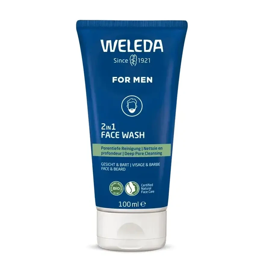 Weleda Мужской очищающий гель для бороды 2 в 1, увлажняющий и очищающий для лица, 100 мл: цены и характеристики