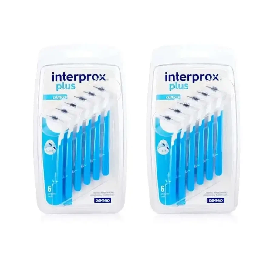 Межпроксимальная коническая зубная щетка Interprox Plus, 2X6 шт.: цены и характеристики