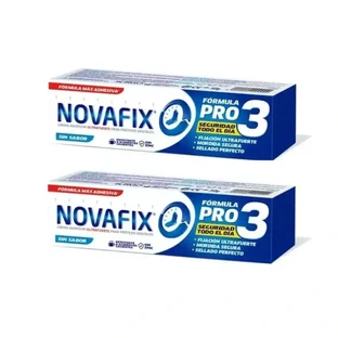Novafix Pro3 Клейовий крем без смаку для зубних протезів Duplo, 2 х 50 г
