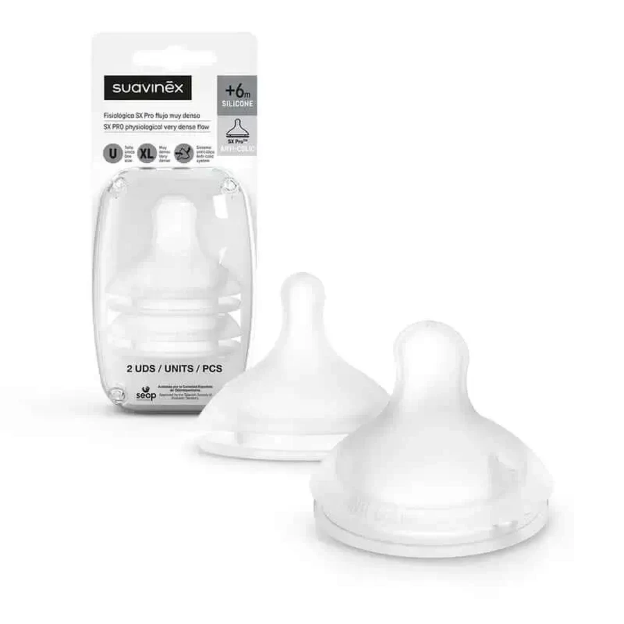 Suavinex Sx Pro Силіконовий Sx Pro 2 соски, дуже щільний потік (XL): ціни та характеристики