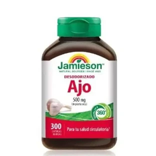 Jamieson Дезодорированный чеснок 500 мг, 300 капсул