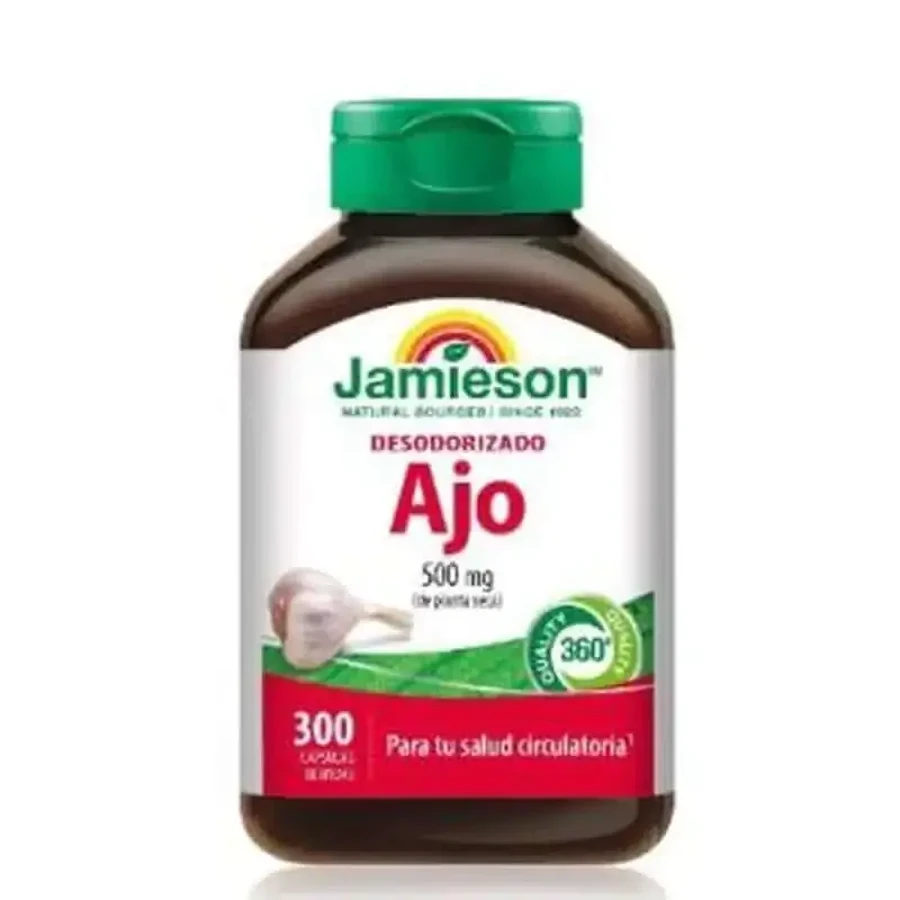 Jamieson Дезодорированный чеснок 500 мг, 300 капсул: цены и характеристики