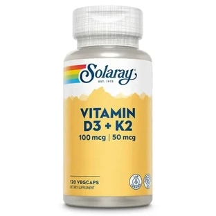 Solaray Вітамін D3 та K2 (Mk7), 120 капсул