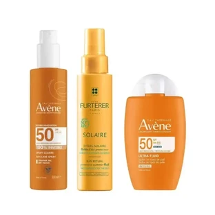 Avene Ultra Invisible Fluid Spf50 50 Ml + Invisible Spray Spf 50 200 Ml + Sunscreen Kpf 50⁺ 100 Ml