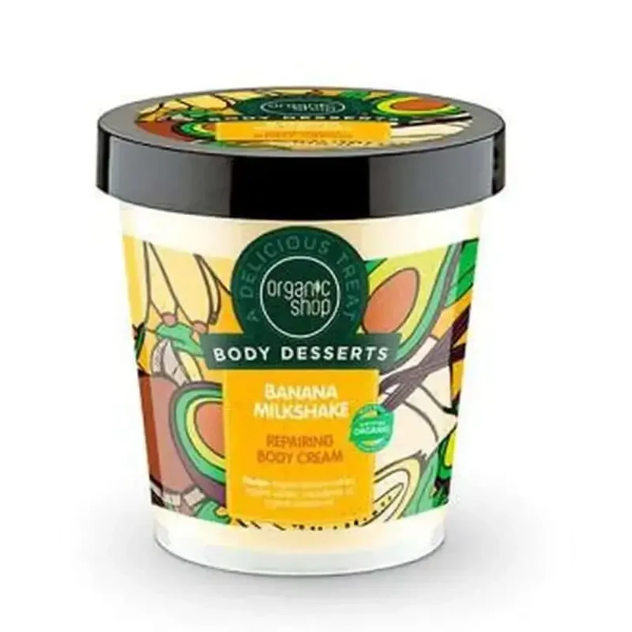 Відновлювальний крем для тіла Organic Shop Банановий смузі 450 мл: ціни та характеристики
