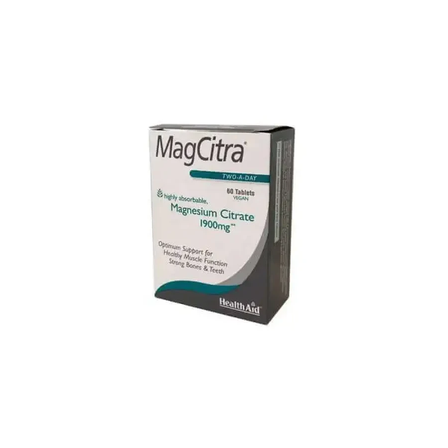 Health Aid MagCitra Цитрат магния 1900 мг 60 таблеток: цены и характеристики