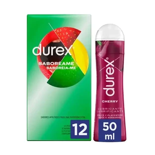 Durex Pack Saboreame 12 презервативів + лубрикант Вишня 50 мл
