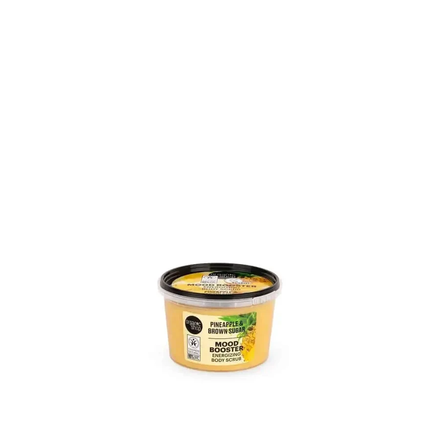 Енергетичний скраб для тіла Organic Shop Mood Booster з ананасом і коричневим цукром, 250 мл: ціни та характеристики