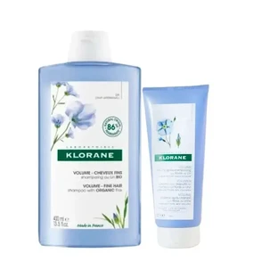 Klorane Organic Linen Shampoo Pack, 400 мл + Klorane Organic Linen Conditioner, 200 мл