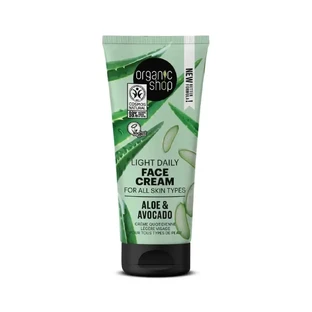 Organic Shop Успокаивающий крем для лица с авокадо и алоэ для всех типов кожи, 50 мл