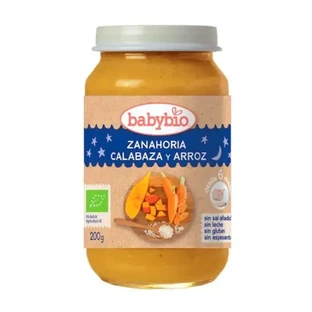Babybio На добраніч морква-патисони-рис, 200 г