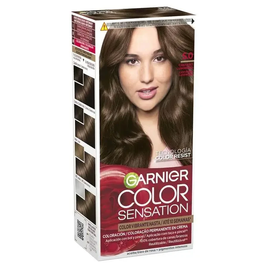 Garnier Color Sensation Перманентная крем-краска 5.0 коричневый: цены и характеристики