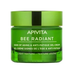 APIVITA Bee Radiant Gel - омолоджуючий крем проти старіння та втоми з білою півонією та запатентованим прополісом