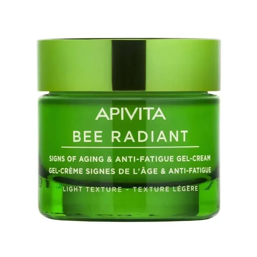 APIVITA Bee Radiant Gel - омолоджуючий крем проти старіння та втоми з білою півонією та запатентованим прополісом: ціни та характеристики