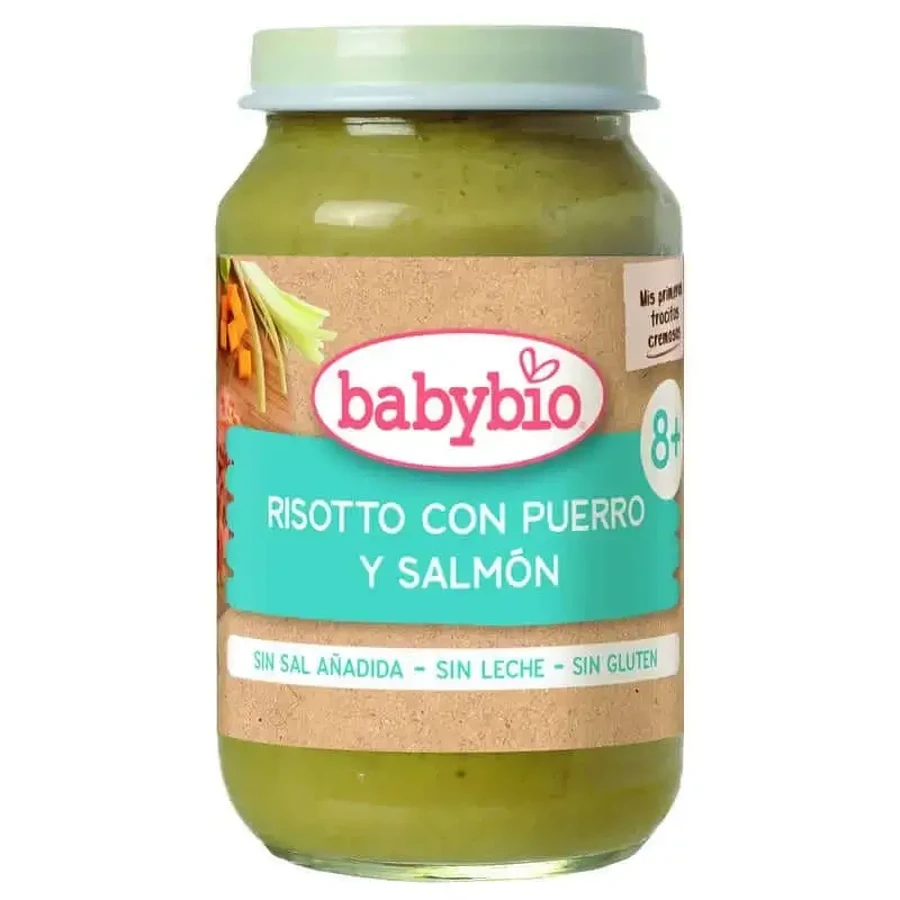 Babybio Ризотто из лука-порея с лососем, 200 г: цены и характеристики