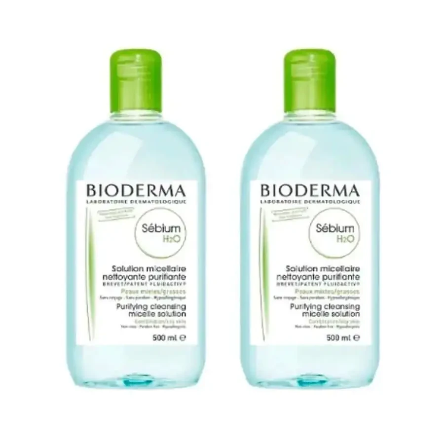BIODERMA Duplo Sebium H2O Мицеллярная вода 2х500 мл: цены и характеристики