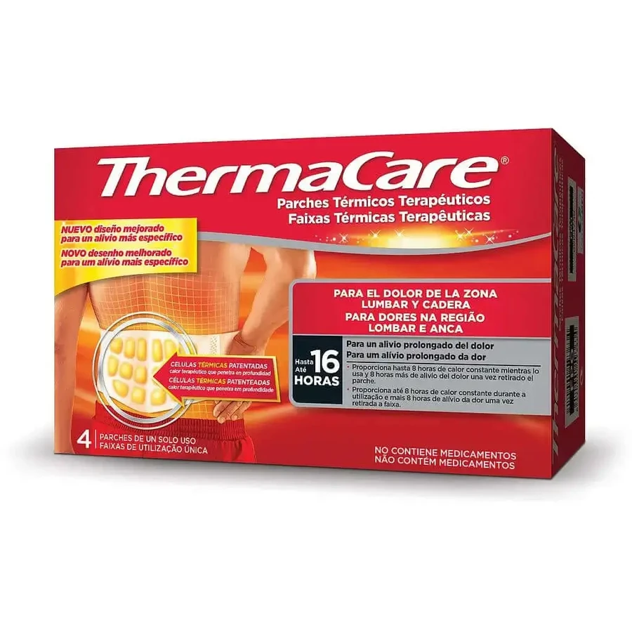 Терапевтичний тепловий пластир ThermaCare для попереку та стегна, 4 шт.: ціни та характеристики