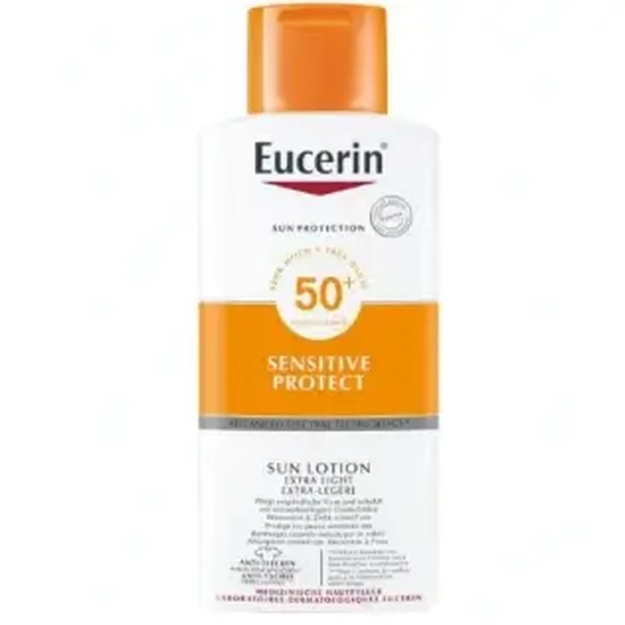 Eucerin Солнцезащитный экстра легкий лосьон для тела SPF50+ 400 мл: цены и характеристики