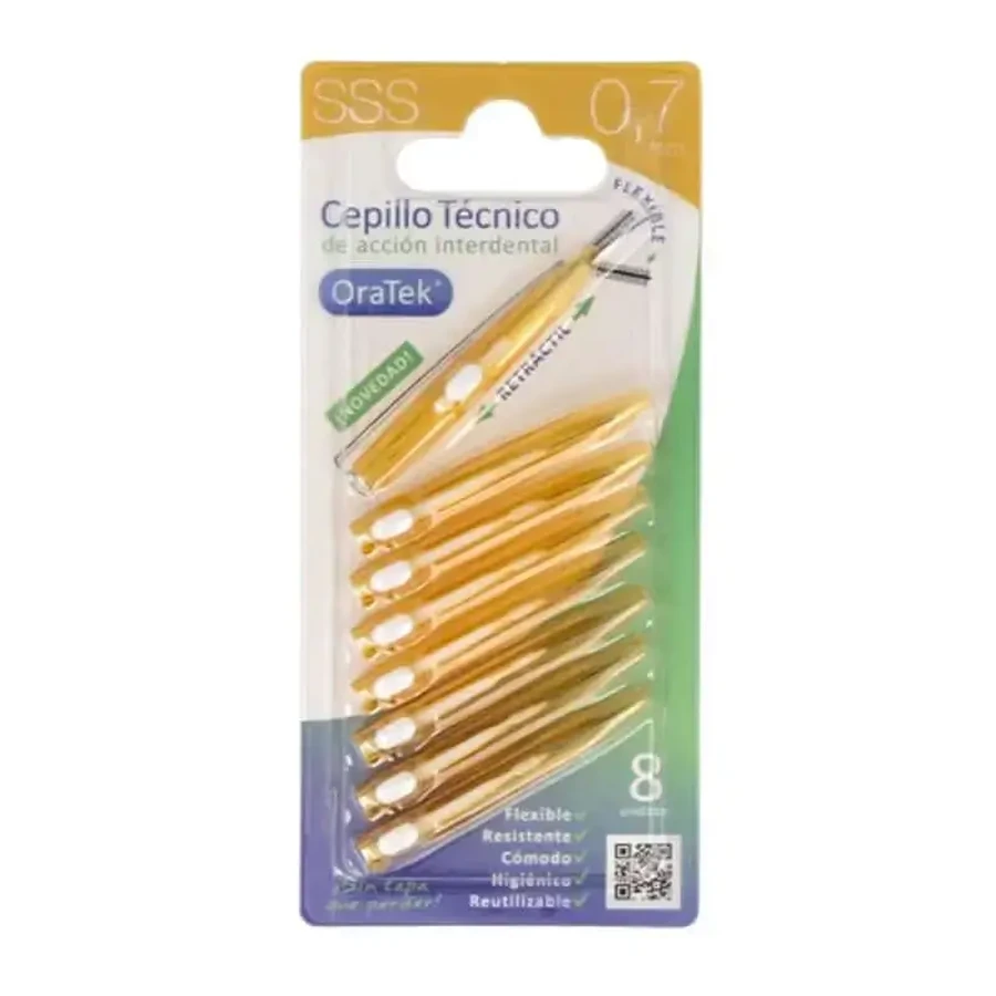 Oratek Retractable Interdental Brush 0,7Mm 8Ud.: цены и характеристики
