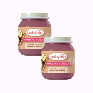 Babybio Яблоко-слива, упаковка 2 х слива, 130 г